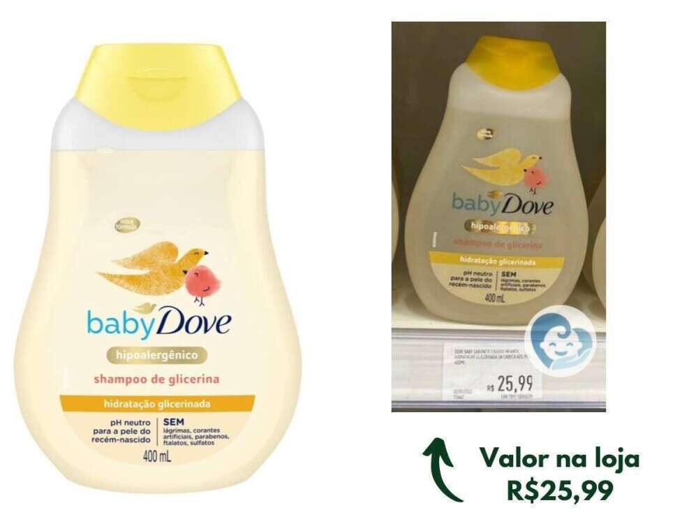 Shampoo Baby Dove Hidratação Glicerinada 400ml